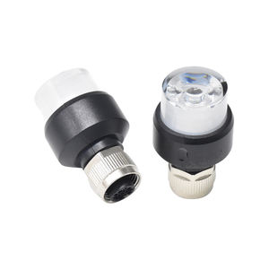 Conector Circular M12 de Alta Calidad, Código A, 6 Pines, Enchufe Hembra con Lente LED, IP67 Impermeable, Bloqueo de Rosca, Contactos Chapados en Oro - Product Image 2