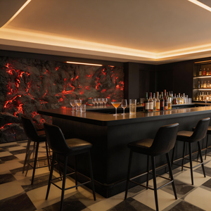 Panneau mural translucide en FRP effet roche de lave, plaque de pierre artificielle 3D rétroéclairée pour la décoration intérieure de KTV, bars et discothèques - Product Image 4