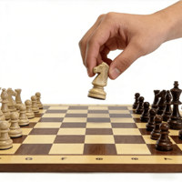 Échiquier professionnel personnalisable en bois massif de 52 cm, ensemble d'échecs en bois de qualité tournoi pour cadeaux d'entreprise et jeux de tournoi