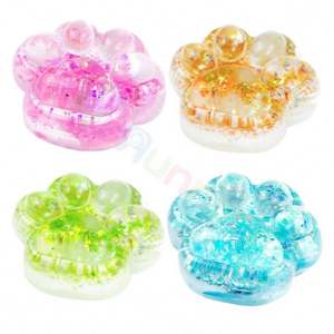 Pelota Antiestrés Sensorial de Alta Densidad con Forma de Pata de Gato, Kawaii, de Subida Súper Lenta, Juguete Terapéutico Hecho de Material TPR - Product Image 1