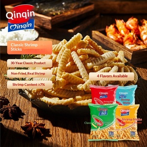 Grande boîte <span class=keywords><strong>de</strong></span> chips <span class=keywords><strong>de</strong></span> crevettes saines et satisfaisantes, collation populaire <span class=keywords><strong>en</strong></span> <span class=keywords><strong>ligne</strong></span>, non frites, soufflées, saveur <span class=keywords><strong>fruits</strong></span> <span class=keywords><strong>de</strong></span> <span class=keywords><strong>mer</strong></span>, 80g*5 paquets - Product Image 2