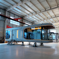Maison préfabriquée modulaire extensible en conteneur pour hôtel, maison de luxe de 40 pieds, capsule spatiale, maison préfabriquée