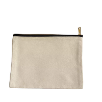 Petite pochette zippée en toile de coton écologique pour emballage avec logo personnalisé imprimé
