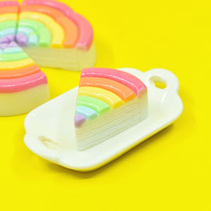 Nouveau design : Cabochon en résine Arc-en-ciel et Visage Kawaii pour coque de téléphone, artisanat DIY, jouets alimentaires, pendentif de porte-clés - Product Image 5