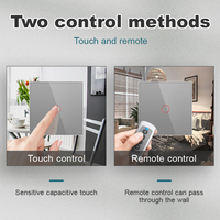 Interrupteur mural tactile intelligent 3 gangs 1 voie Smart Life 250V avec télécommande, en verre trempé miroir, étanche et durable, norme UE de luxe