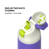 Bouteille isotherme en acier inoxydable 18/8 personnalisable avec logo, double mode de consommation, idéale pour le sport et les activités de plein air