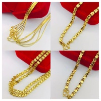 Collier Chaîne Maillon Pur Minimaliste Plaqué Or 24 Carats Couleur Cuivre en Gros de Dubaï XUPING