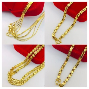 Xuping Dubai bán buôn số lượng lớn Đồng 24K mạ vàng liên kết chuỗi vòng cổ - Product Image 5