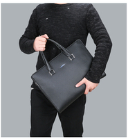 Sac de travail souple en cuir PU marron pour homme, vente en gros, provenant d'un fournisseur chinois