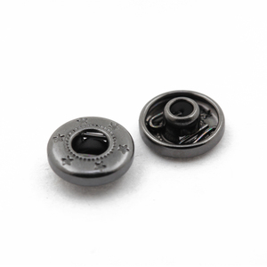 Bán Buôn Gunmetal Bạc Màu 10Mm Huy Hiệu Nút Với Snap Cho Túi Phụ Kiện Snap Fastener Kim Loại Snap Nút - Product Image 3
