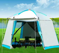 Tente familiale imperméable pour 10-12 personnes, double couche, anti-UV, résistante au vent, en aluminium, pour le camping (vente en gros)