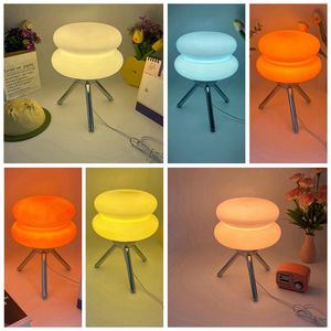 Lampada da Comodino Moderna <span class=keywords><strong>a</strong></span> Forma di Hamburger, Luce Notturna Creativa <span class=keywords><strong>per</strong></span> Camera da Letto e Soggiorno - Product Image 3