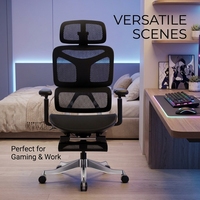 Chaise de bureau respirante AOR, séparation taille et dos, tissu maillé ignifuge, pédale rétractable, vente en gros usine