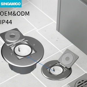 SINOAMIGO <span class=keywords><strong>Presa</strong></span> Elettrica Rotonda <span class=keywords><strong>da</strong></span> Incasso Impermeabile per Bagno e Toilette - Product Image 1