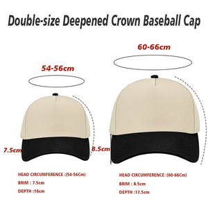 Cappellino da Baseball Unisex Personalizzabile con Logo, <span class=keywords><strong>50</strong></span>+ Colori, Stile Y2K, Bicolore, 100% Cotone Twill, Ricamo 3D, Chiusura Snapback - Product Image 5
