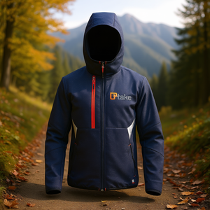 Veste Softshell Ttake bleue 3XL à capuche pour activités de plein air - Product Image 3