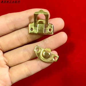 Furniture Lock Ingot Spring Buckle 26x28mm Antique Blue Gold Color Packaging Box Clasp - Product Image 2