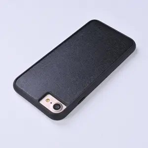 Capa para celular 2 em 1, capa em branco com ranhura para iphone 6 7 8 plus tpu pc personalizado com madeira para iphone 8 se2