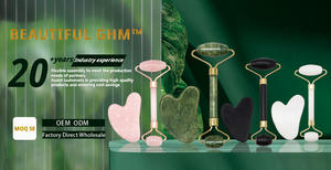 BeautifulGHM crioterapia hielo verde Jade rodillo Gua Sha masajeador facial cristales curativos naturales herramientas para relajación de bienestar - Product Image 6