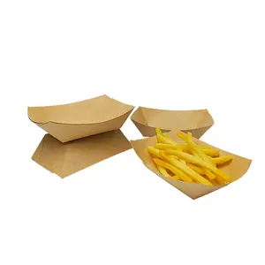 Custom printed food grade fast food greaseproof take away paper bag packaging for french fries sandwich roast chicken