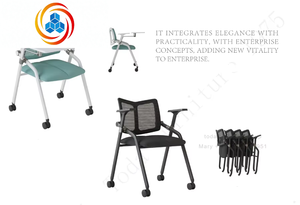 Silla Plegable Ahorradora de Espacio para Oficina, Sala de Reuniones, Capacitación, con Mesa y Tablero de Escritura para Conferencias - Product Image 3