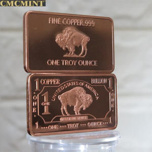 人気の新製品1オンス999ファインカッパーバッファローバー、バックにバッファロー付きレッドカッパーメタル手工芸品 - Product Image 6