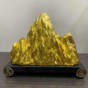 Escultura <span class=keywords><strong>de</strong></span> Resina <span class=keywords><strong>de</strong></span> Montaña Dorada <span class=keywords><strong>de</strong></span> Lujo, Personalizada, al por Mayor, Decoración <span class=keywords><strong>de</strong></span> Arte Fengshui, Regalos para el Hogar y la Oficina - Product Image 1