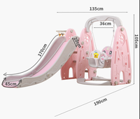 Ensemble de balançoire et toboggan en plastique d'intérieur de haute qualité, durable, en promotion, sûr et amusant pour les tout-petits et les jeunes enfants