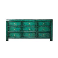 Meuble de rangement peint brillant antique de salon de style rustique chinois