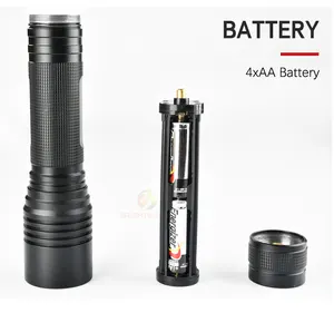 Personalizado de larga distancia de alta potencia super brillante zoom linterna antorcha Taschenlamp impermeable potente táctica LED linterna