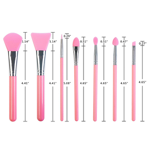 Juego De brochas De maquillaje De silicona amarilla Rosa Beiqili, sombra De ojos, delineador De cejas, brocha De <span class=keywords><strong>labios</strong></span> para corrector facial, herramienta cosmética De Brochas - Product Image 5