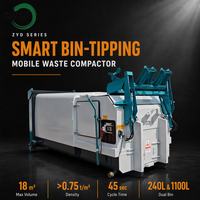 Compacteur de déchets municipaux, compacteur hydraulique de déchets, compacteur de déchets pour point de collecte en rue