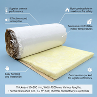 Rouleau d'isolation en fibre de verre pour conduits CVC, 25 mm, 12 kg/m³, couverture en laine de verre classe A1 ignifuge, avec face blanche WMSK
