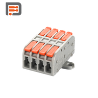 Bloc de bornes à raccordement rapide DF-2608-4C-DIN pour montage sur rail DIN, connecteur de câble électrique à levier à ressort 1P