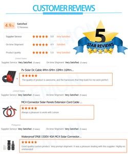 Năng lượng mặt trời bảng điều chỉnh kết nối 30A 1500V cho cáp PV 2.5mm2 4mm2 6mm2 Nam Nữ PV nối - Product Image 6