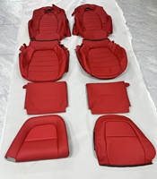 Vente en gros d'usine, housses de siège de haute qualité pour remplacement de sièges Ferrari, en cuir véritable rouge
