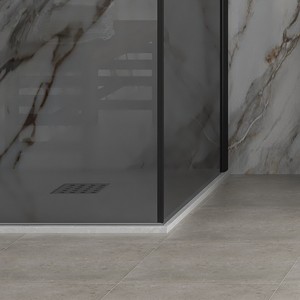 Kamalu KS2800AF Box Doccia 80x90 con Doppia Anta, Senza Telaio, in Alluminio con Vetro Fumé, Stile Lineare, Impermeabile per Bagno - Product Image 6
