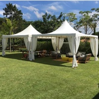 Tente Pagode d'Exposition Robuste en Acier 3x3 3x6 10x10, Barnum Blanc, Chapiteau, Stand de Salon Professionnel