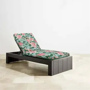 Cushion Soft Deck Long Lounge Bench Chair Chaise Padding Outdoor Waterproof Recliner Patio Garden Chaise Chair Cushion