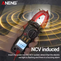 ANENG PN107 Pince de mesure numérique 600A AC Testeur de courant Voltmètre Ampèremètre NCV Diode avec température Fréquence Outil professionnel