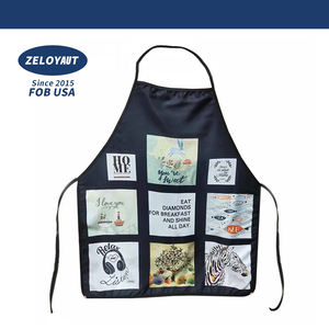 Wholesale Custom Logo Sublimation <strong>Bib</strong> Apron for <strong>Adults</strong> <strong>Funny</strong> DIY Painting Kitchen Panel Cooking Apron with <strong>Adult</strong> Logo - Product Image 1