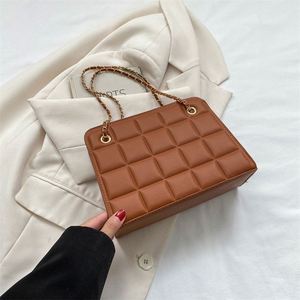Sac à chaîne plissé à carreaux Maxfree, sac bandoulière décontracté et tendance, petit sac carré rétro - Product Image 5
