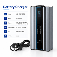 Chargeur de batterie intelligent pour moto électrique, charge rapide pour batterie LiFePO4, utilisation pour voiturette de golf, bateau, batterie 12V 24V 48V 60V 72V