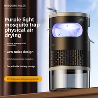 Lámpara Antimosquitos Recargable por USB, Luz Nocturna Ultravioleta UVA, Mata Insectos, para Mosquitos, Moscas, Polillas e Insectos