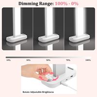 Lampe de bureau pour ongles de 34 pouces avec support pour téléphone, luminosité réglable de 0 à 100 %, température de couleur de 3000 K à 6000 K, LED pour les ongles et la beauté