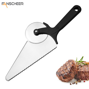 Stainless Steel Pizza Cutter Serrated Triangular Blade Multi Functional Baking Cake Spatula Tool For Pizza And Cake Cutting - Product Image 5