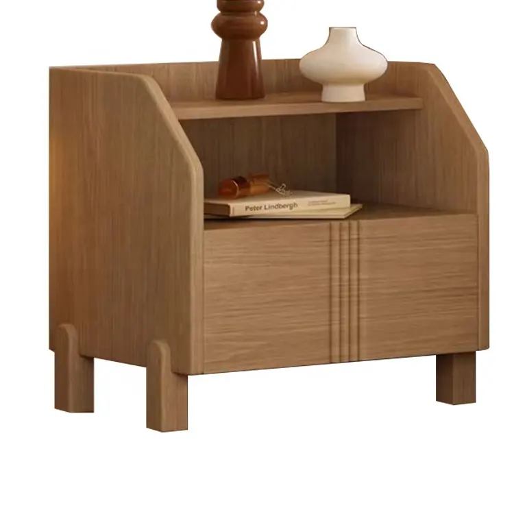 Mesa de cabeceira em madeira estilo retrô norte-americana Red Oak para quarto