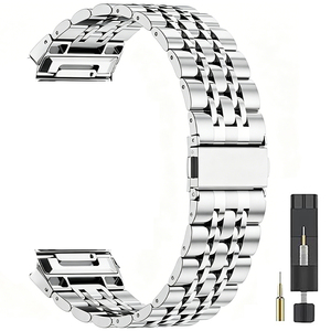 22mm 26mm 고급 스테인리스 스틸 밴드 (가민 엔듀로 3 <span class=keywords><strong>2</strong></span>/에픽스 프로 <span class=keywords><strong>2</strong></span>세대 페닉스 8 프로 E 7 7X 6 6X 스트랩 퀵핏 시계줄) - Product Image 1