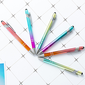 JH <span class=keywords><strong>stylo</strong></span> à <span class=keywords><strong>Action</strong></span> de clic promotionnel, <span class=keywords><strong>stylo</strong></span> en métal de couleur arc-en-ciel avec Logo gravé - Product Image 6