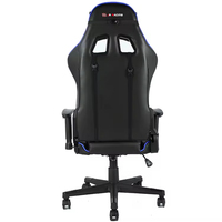 Chaise de jeu ergonomique à dossier haut, style racing moderne, en cuir PU, pivotante et inclinable, avec roulettes en nylon, confortable pour une utilisation prolongée sur PC